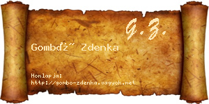 Gombó Zdenka névjegykártya